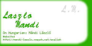 laszlo mandi business card